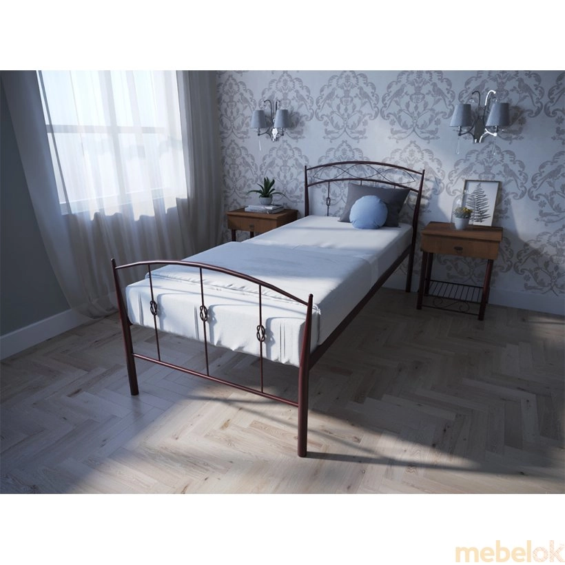 ліжко з виглядом в обстановці (Кровать Летиция 90х190)
