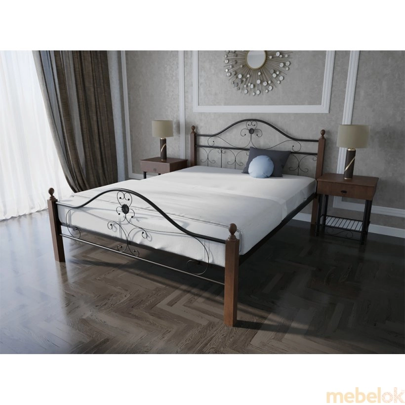 ліжко з виглядом в обстановці (Ліжко Патриция Вуд 160х200)