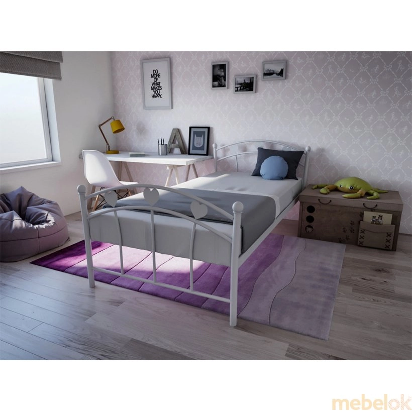ліжко з виглядом в обстановці (Кровать Принцесса 90х190)