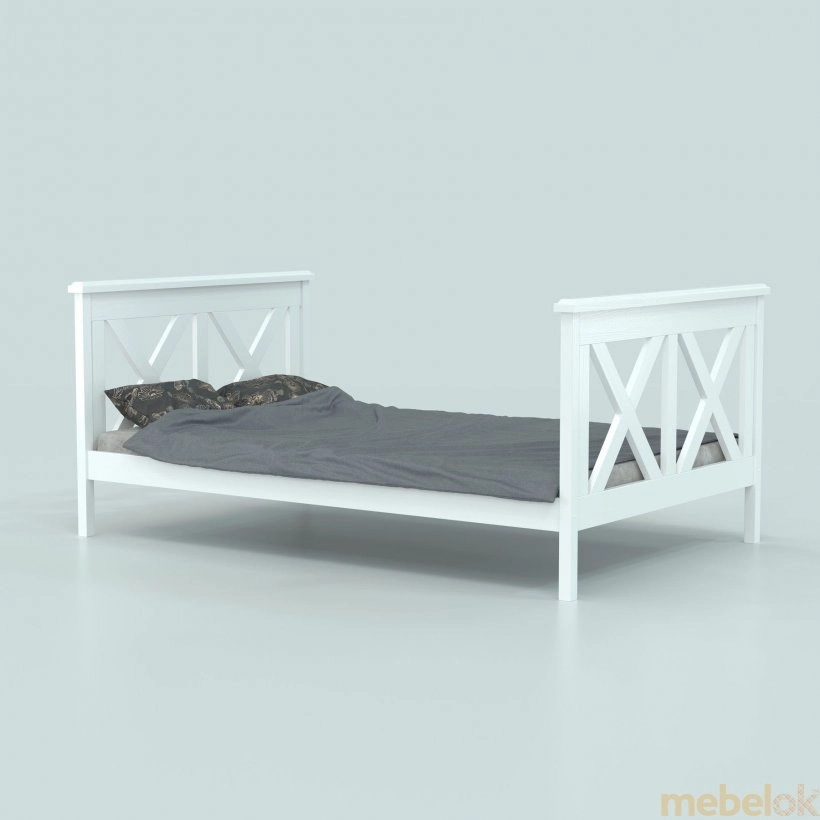 кровать с видом в обстановке (Кровать Моник 120x200)