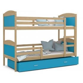 Кровать двухъярусная Mateusz 80x190 сосна - синий
