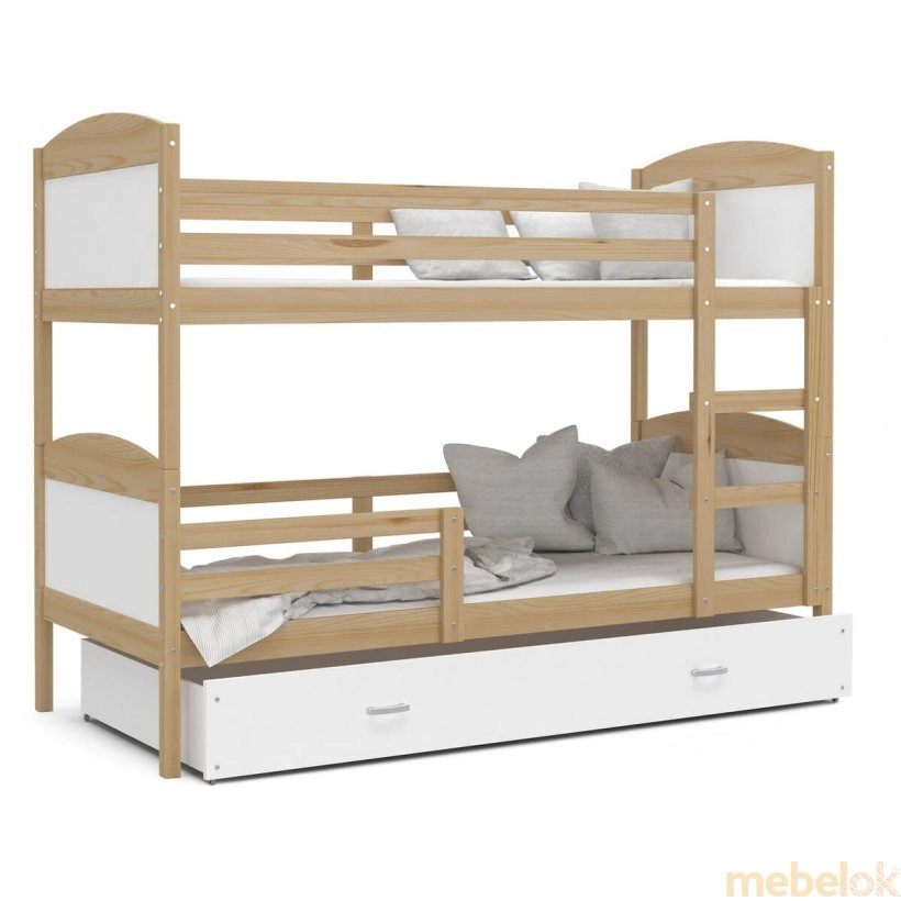 Ліжко двухъярусная Mateusz 80x190 сосна - білий