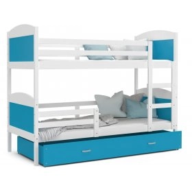 Кровать двухъярусная Mateusz 90x200 белый - синий