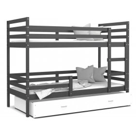 Кровать двухъярусная Jacek 80x160 Серый - Белый