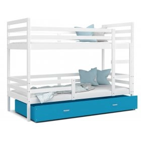 Кровать двухъярусная Jacek 80x160 Белый - Синий