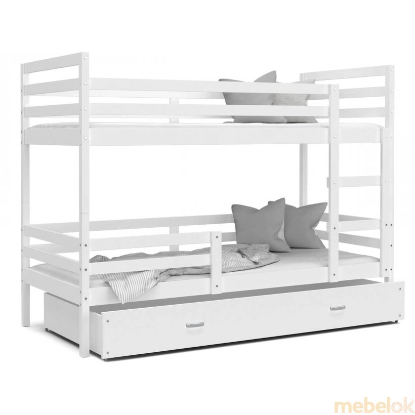 Кровать двухъярусная Jacek 80x160 Белый