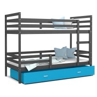 Ліжко двухъярусная Jacek 80x190 сірий - синій