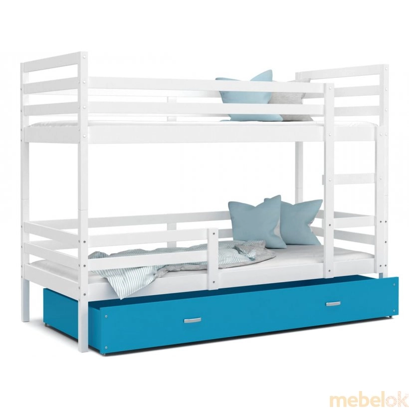 Ліжко двухъярусная Jacek 90x200 білий - синій