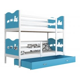 Ліжко двухъярусная Max 80x190 білий - синій
