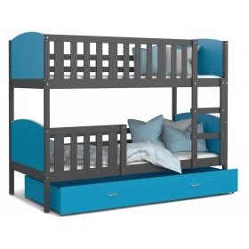 Ліжко двухъярусная Tami 90x200 сірий - синій