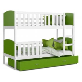 Ліжко двухъярусная Tami 90x200 білий - зелений