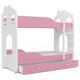 Ліжко двухъярусная Dominik D 80x160 білий - pозовый