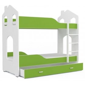 Ліжко двухъярусная Dominik D 80x160 білий - зелений