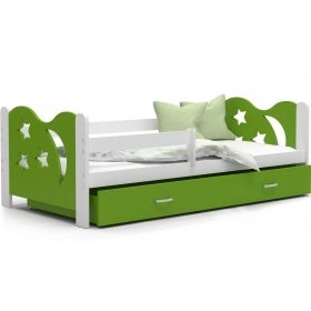 Кровать Николай 80x190 зеленый - белый