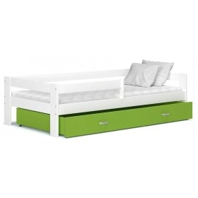 Ліжко Хього 80x190 зелений - білий