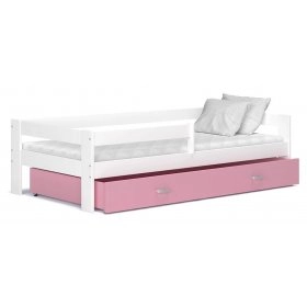 Ліжко Хього 80x160 pозовый - білий