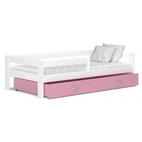 Ліжко Хього 80x190 pозовый - білий