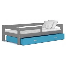 Кровать Хього 80x190 синий - серый