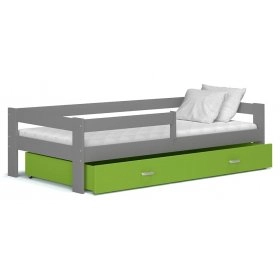 Ліжко Хього 80x160 зелений - сірий