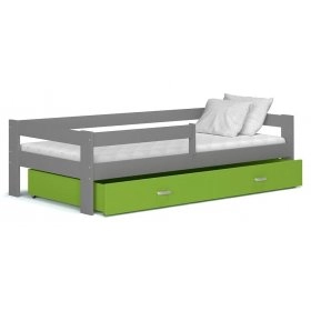 Ліжко Хього 80x190 зелений - сірий