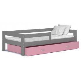 Ліжко Хього 80x160 pозовый - сірий