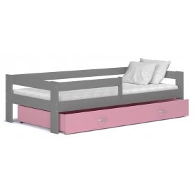 Ліжко Хього 80x190 pозовый - сірий