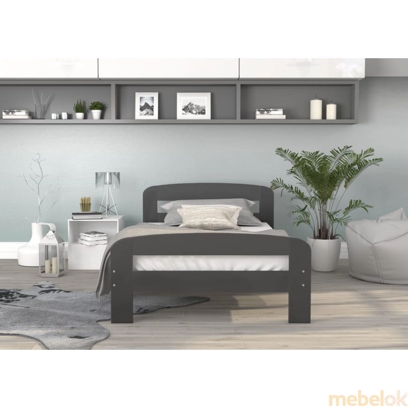 Ліжко DALLAS 90x200 сірий від фабрики AJK meble (АДЖК меблі)