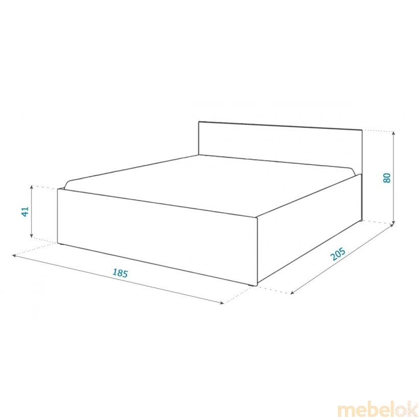 (Кровать Панама 180x200 белый - серый) AJK meble (АДжК мебель)