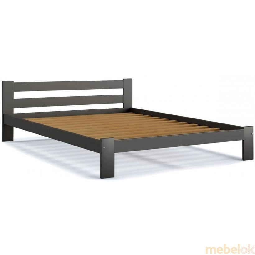 кровать с видом в обстановке (Кровать Аризона 160x200 серый)