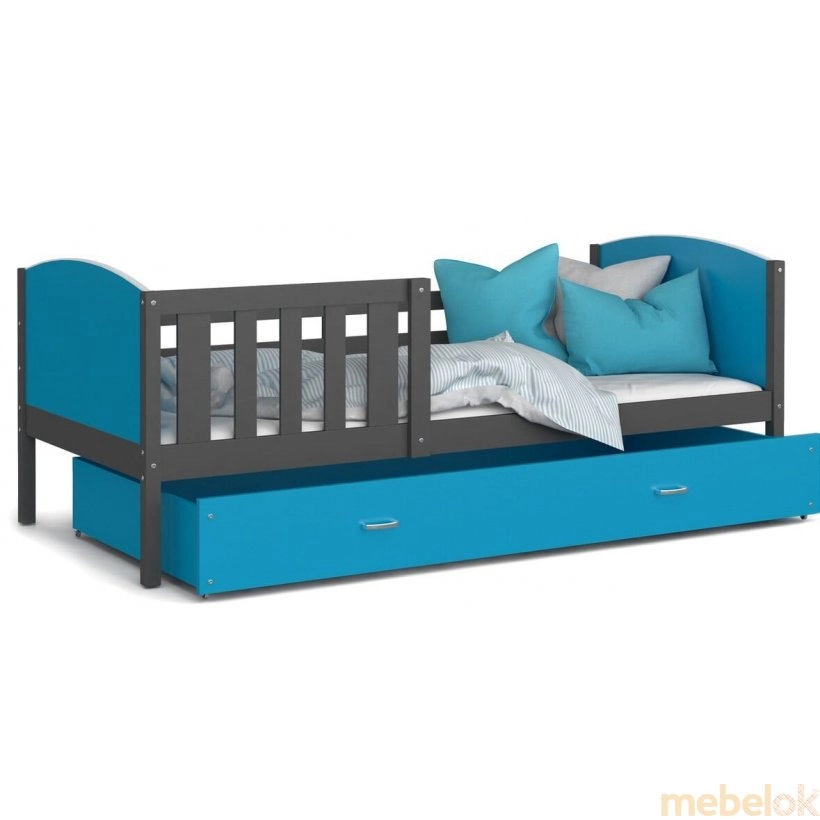 Ліжко Тами П 90x200 синій - сірий