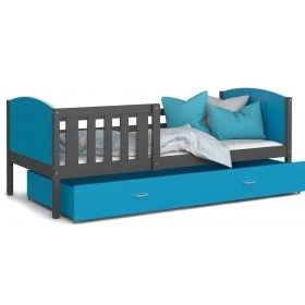 Кровать Тами П 80x190 синий - серый