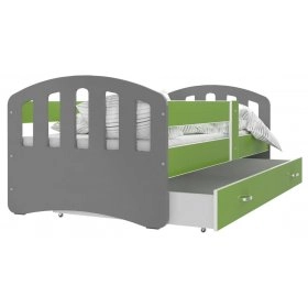 Кровать Хэппи 80x180 серый - зеленый