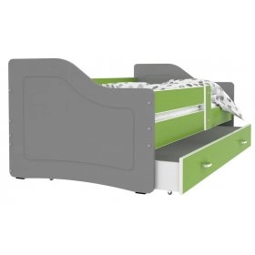 Ліжко SWEETY 80x140 сірий - зелений
