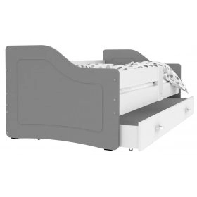 Ліжко SWEETY 80x160 сірий - білий