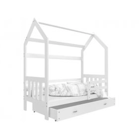 Кровать Домик 2 80x190 белый