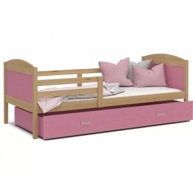 Кровать Мэтью П 90x200 pозовый - сосна