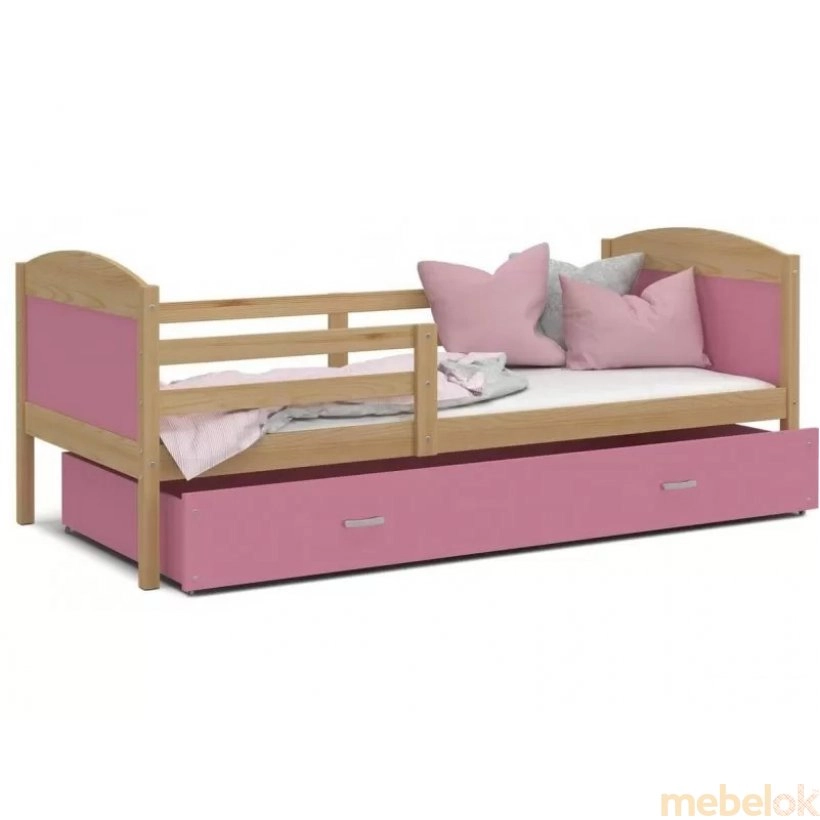 Кровать Мэтью П 90x200 pозовый - сосна
