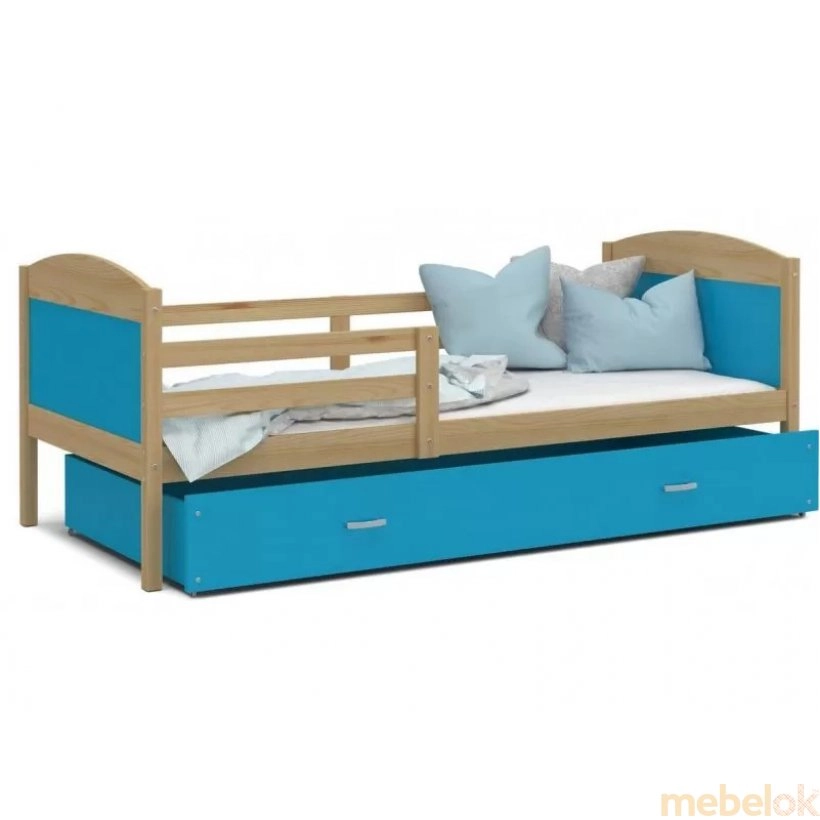 Ліжко Мэтью П 80x160 синій - сосна