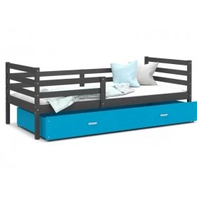 Ліжко Джек П 90x200 синій - сірий