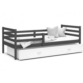 Ліжко Джек П 80x160 білий - сірий