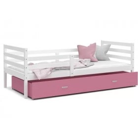 Кровать Джек П 80x160 Pозовый - Белый