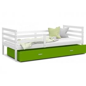 Ліжко Джек П 90x200 зелений - білий