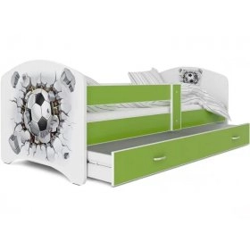 Кровать Lucky 80x180 белый - зеленый - III