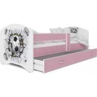 Кровать Lucky 80x180 белый - pозовый - III