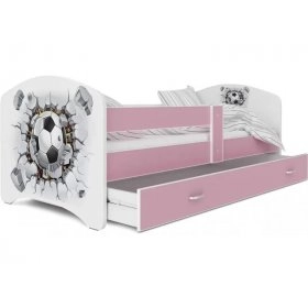 Кровать Lucky 80x180 белый - pозовый - III