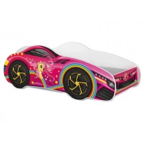 Ліжко CARS 70x140 рожевий