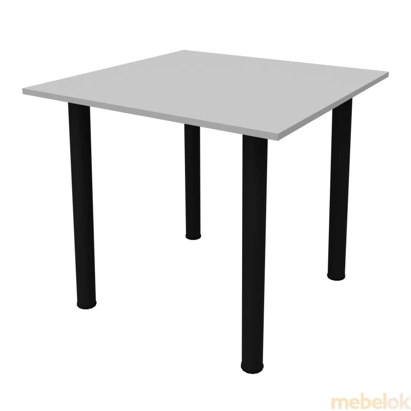 Стол обеденный  ЯРЛ 900х900 Белый/Черный