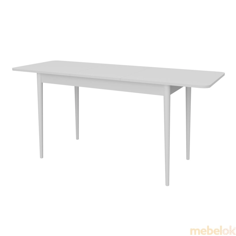 стол с видом в обстановке (Стол раздвижной Моно прямоугольный Белый)