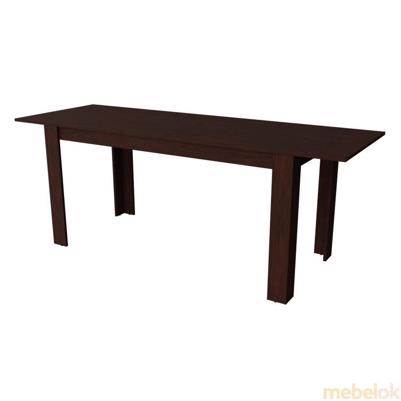 стіл з виглядом в обстановці (Обеденный раскладной стол Неман ГРОН 1760 Венге)