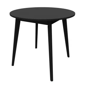 Стол круглый для кухни  БОН 775х746 МДФ Черный